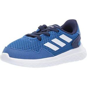 Adidas Boys Archivo EF0535 Blue Comfort Lace Up Low Top Running Shoes Size 5.5